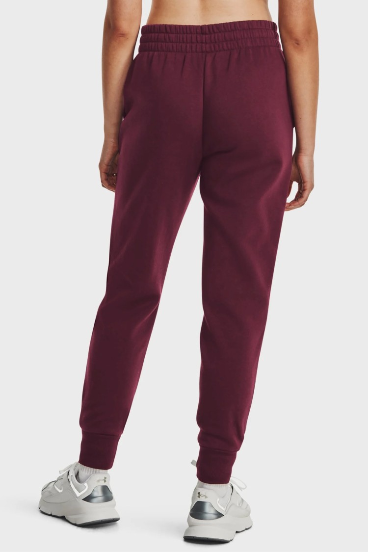 Брюки женские Under Armour UA Rival Fleece Jogger бордовые 1379438-600 изображение 4