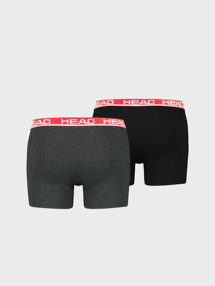 Боксеры мужские HEAD BASIC BOXER 2P темно-серые 701202741011 изображение 3