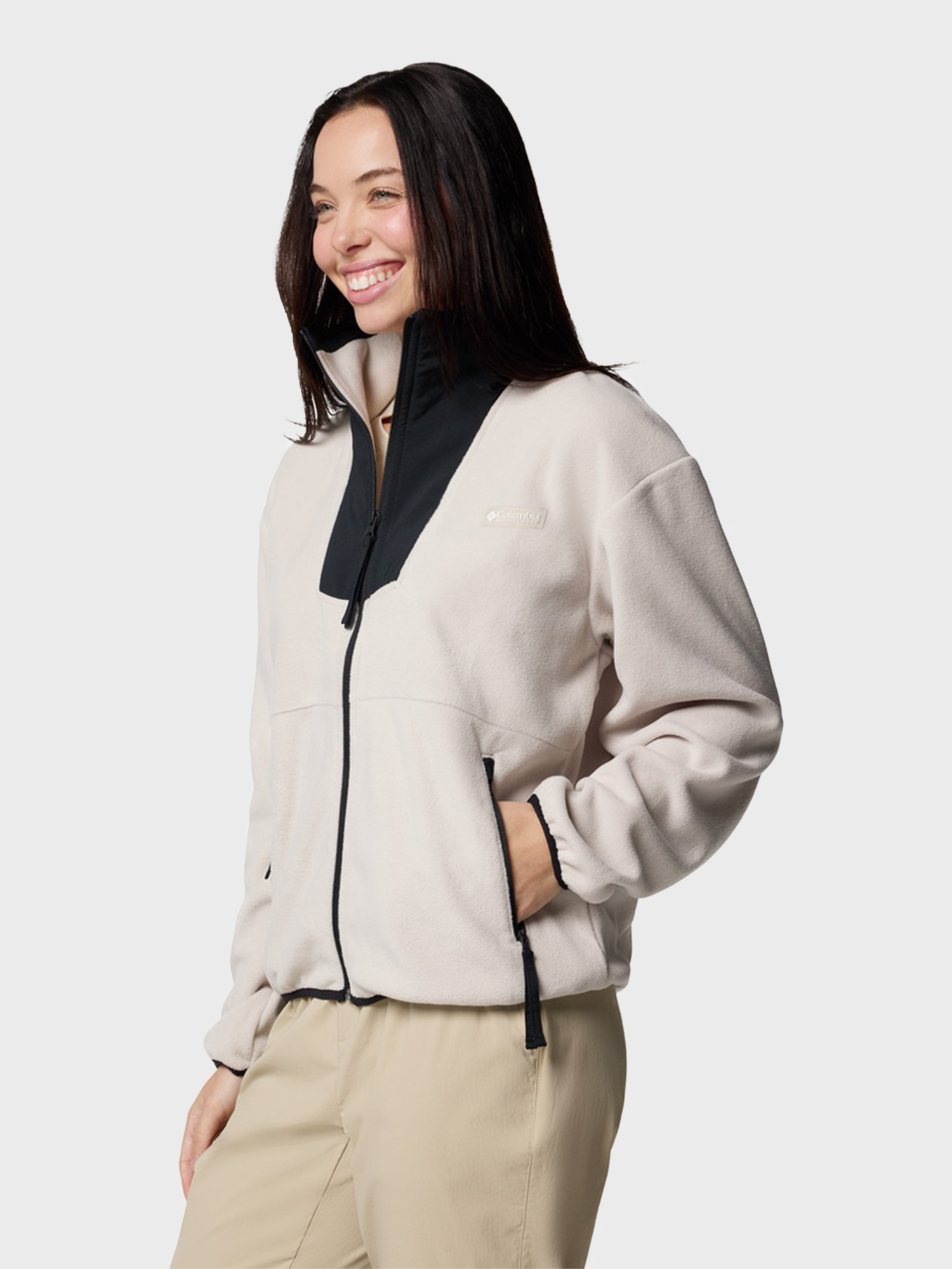 Толстовка женская Columbia Sequoia Grove™ Full Zip Fleece бежевая 2085311-277 изображение 3