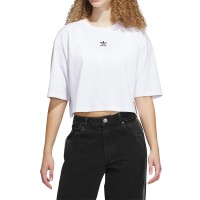Футболка женская Adidas ESS CROP TEE белая JJ3385 изображение 1