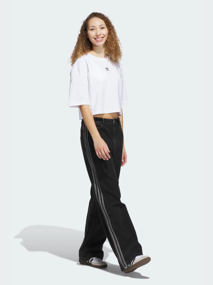 Футболка женская Adidas ESS CROP TEE белая JJ3385 изображение 6